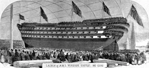 Launch of HMS Windsor Castle, September 1852 Launch of HMS Windsor Castle, September 1852