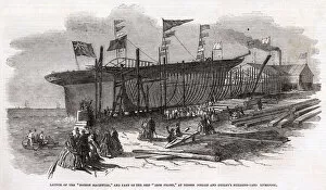 Launch of the Marion Macintyre and part of ship Iron Frame