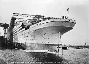 Stern Prints: Launch of the Olympic at Belfast, 20Th October 1910