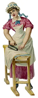 Images Dated 11th September 2017: Laundrymaid Ironing