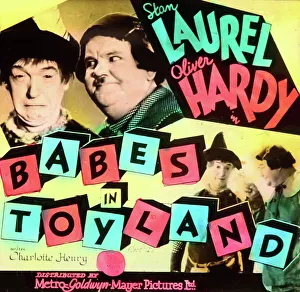 Babes Prints: Laurel and Hardy Babes in Toyland movie advertisement