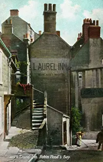 Whitby Prints: The Laurel Inn, Robin Hoods Bay, Yorkshire
