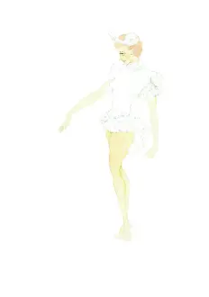 Laurels Prints: Laurels Fan Dress - Murrays Cabaret Club costume design