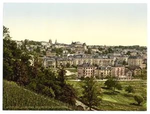 Lausanne Prints: Lausanne, view of the Montriond, Geneva Lake, Switzerland