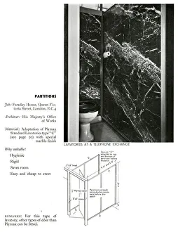 Images Dated 9th April 2019: Lavatories in a telephone exchange, City of London