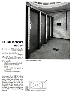 Images Dated 9th April 2019: Lavatory doors, Liverpool Abattoir, Stanley Street