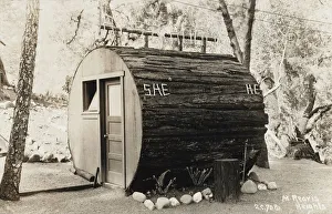 Lavatory made out of the trunk of a Redwood