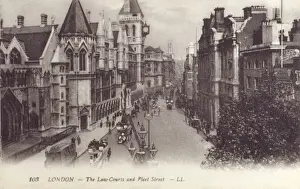 Omnibuses Prints: The Law Courts and Fleet Street, London