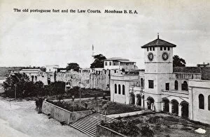 Images Dated 20th July 2016: Law Courts and old fort, Mombasa, Kenya, East Africa