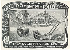 Lawn Gallery: Lawn Mower Advt, 1884