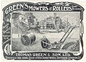 Lawn Gallery: Lawn Mower Advt, 1884