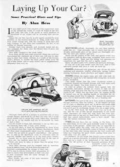 Images Dated 28th January 2020: Laying up your car in wartime, 1942