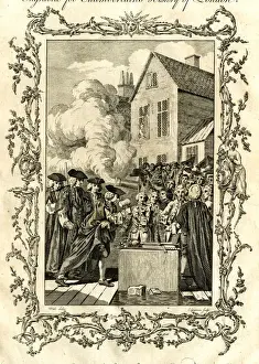 Laying the first stone of Blackfriars Bridge, London