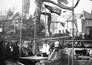 Laying foundation stone, Chelston Church, Torquay