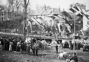 Laying foundation stone, Chelston Church, Torquay