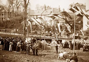 Laying foundation stone, Chelston Church, Torquay