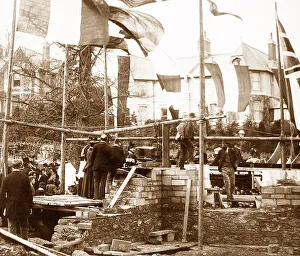 Laying foundation stone, Chelston Church, Torquay