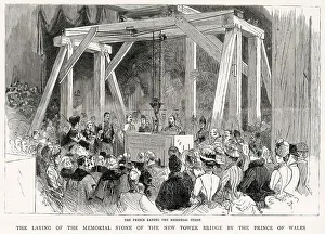 Laying the Foundation Stone of the New Tower Bridge 1886