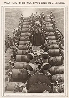 Laying mines, Italian navy, World War One
