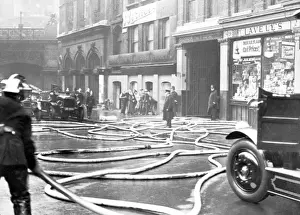Archway Prints: LCC-LFB aftermath of a fire near Holborn Viaduct
