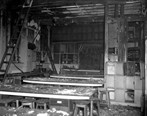 Images Dated 31st May 1962: LCC-LFB Aftermath of school fire, Archway