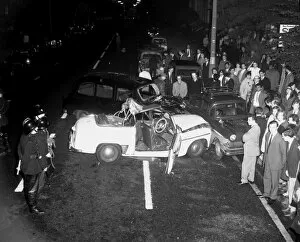 Images Dated 31st May 1963: LCC-LFB Car crash, SW London
