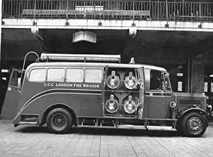 LCC-LFB emergency tender at Lambeth fire station