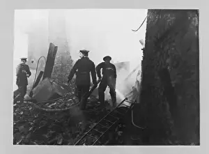 Clapham Prints: LCC-LFB Fire damage at Arding & Hobbs, SW London