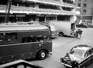 Images Dated 31st May 1963: LCC-LFB Fire engines in the HQ drill yard