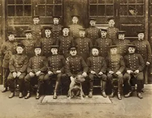 LCC-LFB Fire Station group photo with dog