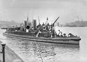 LCC-LFB fireboat Beta at Cherry Garden Pier, Rotherhithe