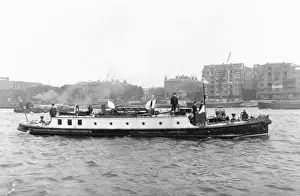 Beta Prints: LCC-LFB fireboat Beta III, midstream on River Thames
