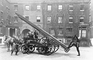 LCC-LFB horse drawn escape cart and ladder