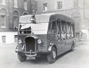 LCC-LFB The hose laying lorry at Southwark HQ