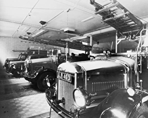 Images Dated 1st December 2011: LCC-LFB Knightsbridge fire station appliance room