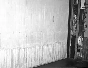 Images Dated 31st May 1964: LCC-LFB - A lowered theatre safety curtain