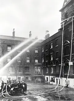 Jets Prints: LCC-LFB motorised pump at hose drills, Southwark HQ