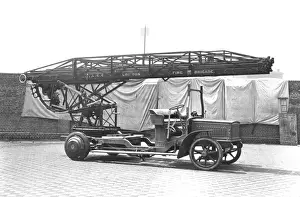 Turntable Prints: LCC-LFB Tilling-Stevens petrol-electric turntable ladder