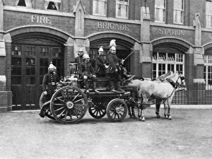 Lived Collection: LCC-MFB firefighters at Dulwich fire station