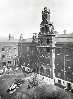 Escapes Gallery: LCC- MFB horse drawn escape cart and ladder drill