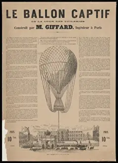Le ballon captif de la cour des Tuileries, construit par M