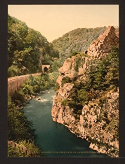 Le Cantal, gorge of the Cere river, Auvergne Mountains, Fran Le Cantal, gorge of the Cere river, Auvergne Mountains, Fran