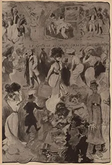 Filled Prints: Le Cortege Du Canape (1830) Au Bal Gavarni