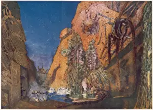 Bakst Prints: Le Dieu Bleu / Stage