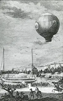 Le Flesselle balloon over Lyons, 1784