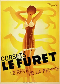Adverts Gallery: Le Furet Corsets Poster