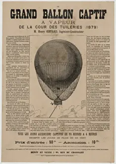 Cap Tif Prints: Le grand ballon captif a vapeur de la cour des Tuileries (18