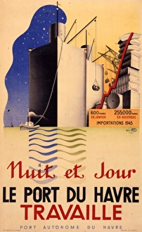 Le Havre port poster Le Havre port poster