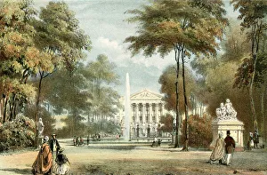 Parc Prints: Le Parc et le Palais de la Nation, Brussels, Belgium