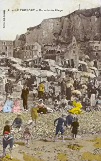 Treport Prints: Le Treport - a corner of the Beach - France
